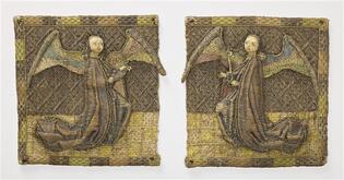 Orfroi de chasuble - Ange portant un sceptre